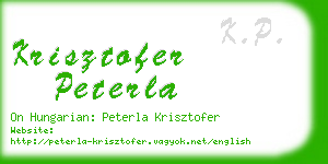 krisztofer peterla business card